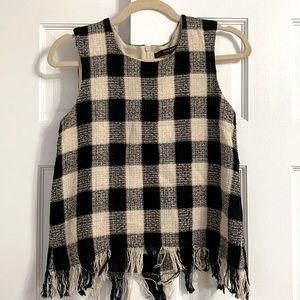Zara Basic Buffalo Plaid Top